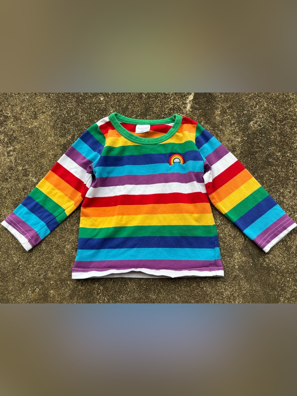 Kids Rainbow Stripe Long-Sleeve Tee - Multicolor
